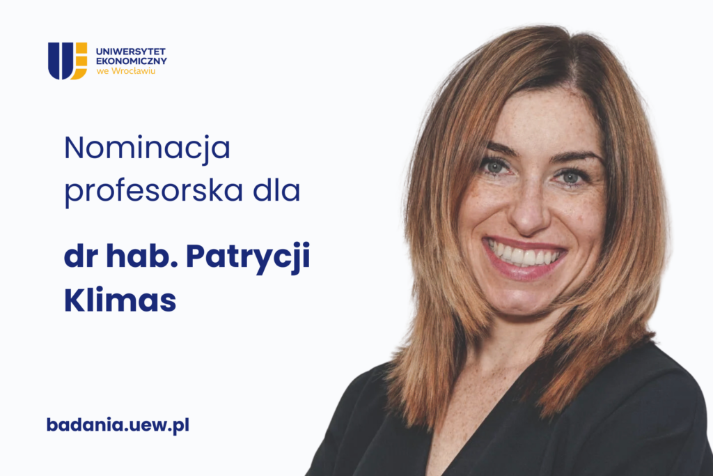Patrycja Klimas - zdjęcie oraz napis nominacja profesorska dla dr hab. Patrycji Klimas