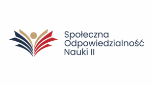 Logo programu oraz napis: Społeczna Odpowiedzialność Nauki II