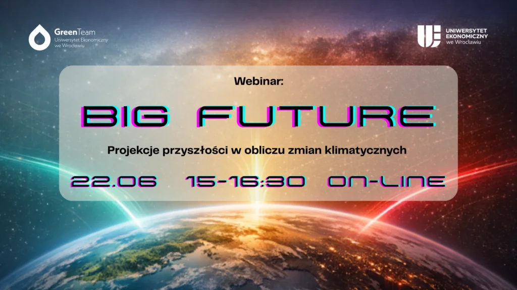 Baner BIG FUTURE Projekcje przyszłości w obliczu zmian klimatycznych