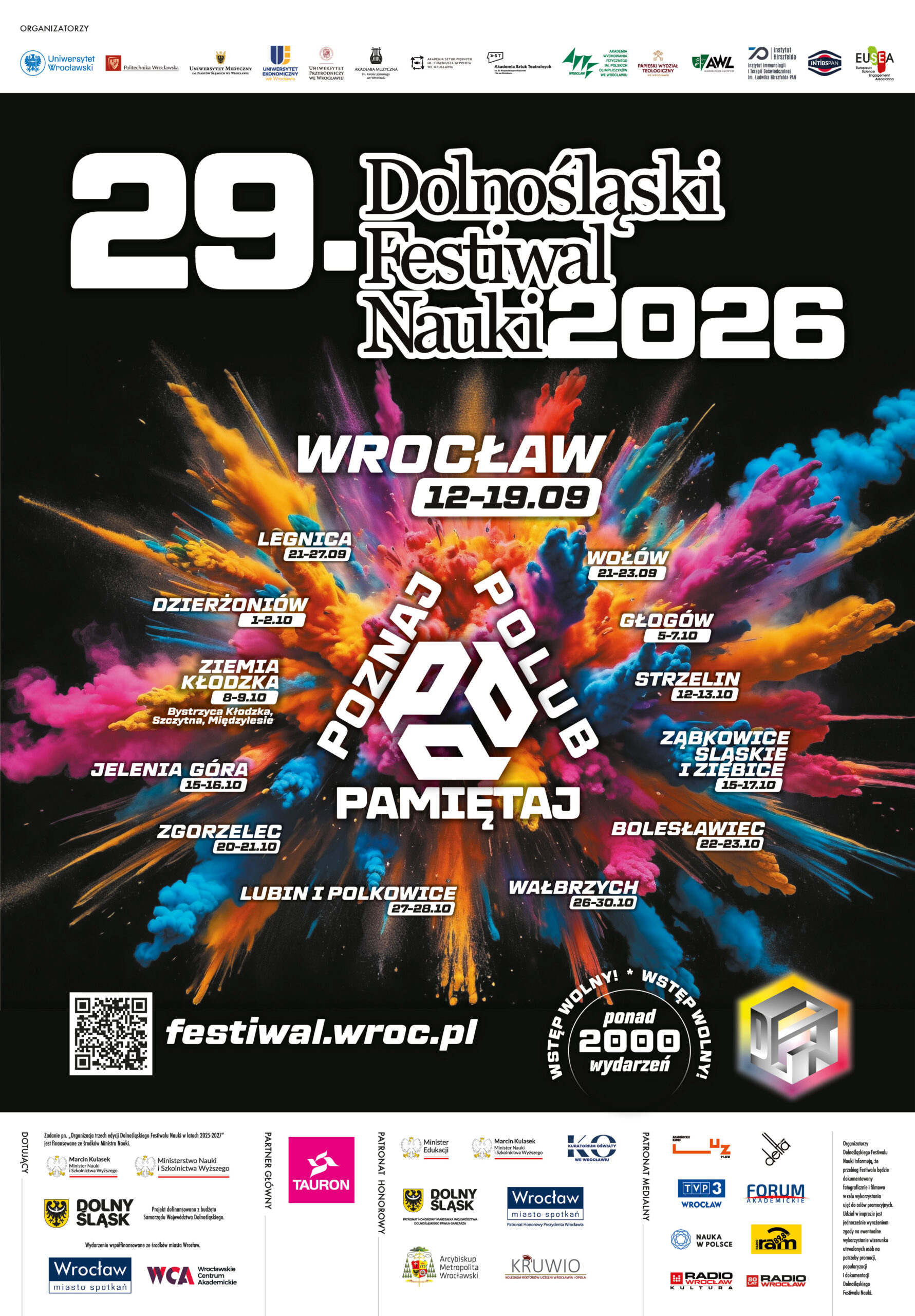 plakat 29 DFN Dolnośląski Festiwal Nauki 2026 Wrocław UEW